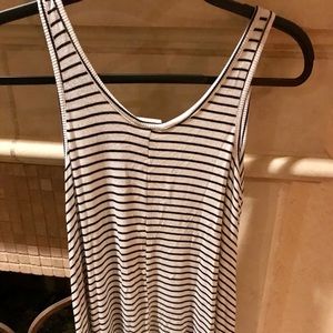 Black and white striped tank top.